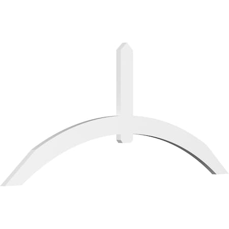 Ekena Millwork Archdale Architectural Grade PVC Gable Bracket, 108"W x 45"H x 2"D x 6"F, 10/12 Pitch GBP108X45X0206ARC00
